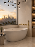 VELORA™ BRUSHED GOLD WALL MOUNTED BATH SHOWER MIXER TAP